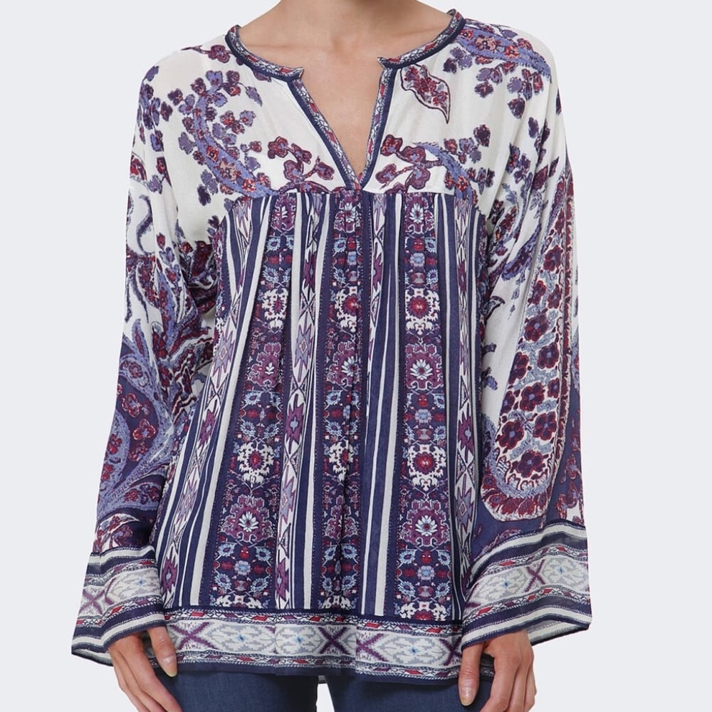 Isabel Marant Etoile Tucson pull over V-neck flowy floral paisley pattern